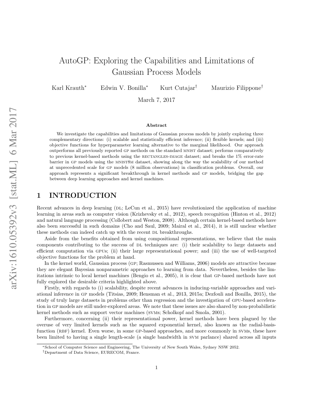 First page of AutoGP paper